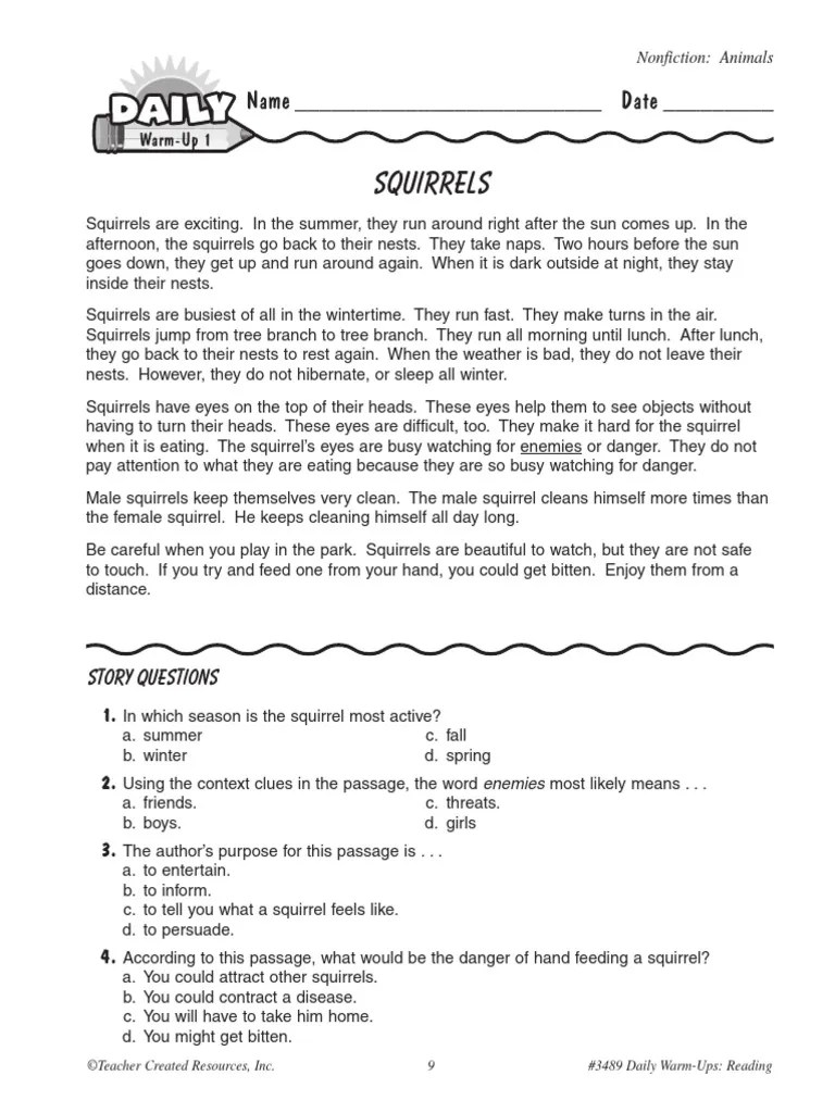 Reading comprehension