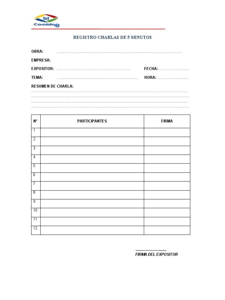 Charla 5 Minutos | PDF