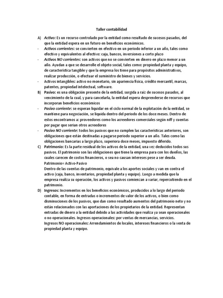 Taller Contabilidad | PDF | Contabilidad | Bancos