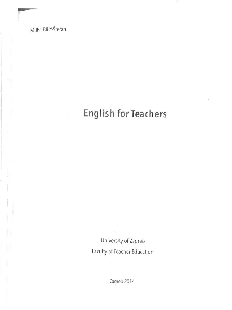 English For Teachers (1) | PDF