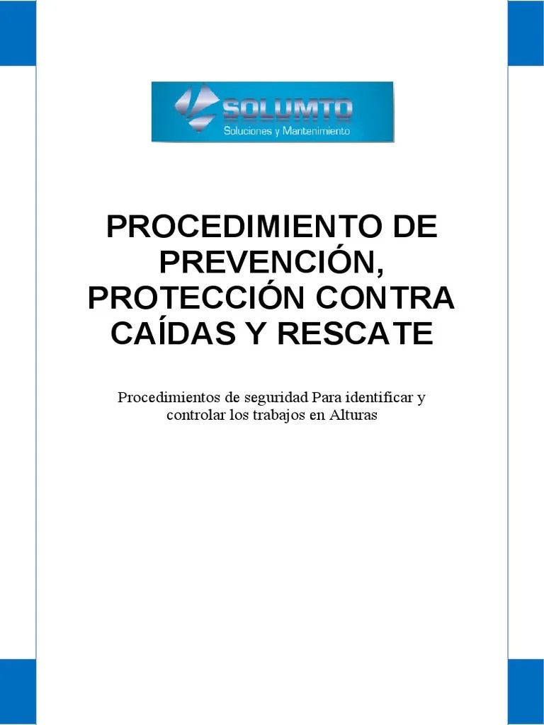 Procedimiento De Prevención | PDF | Administración De Seguridad Y Salud Ocupacional | Escalera