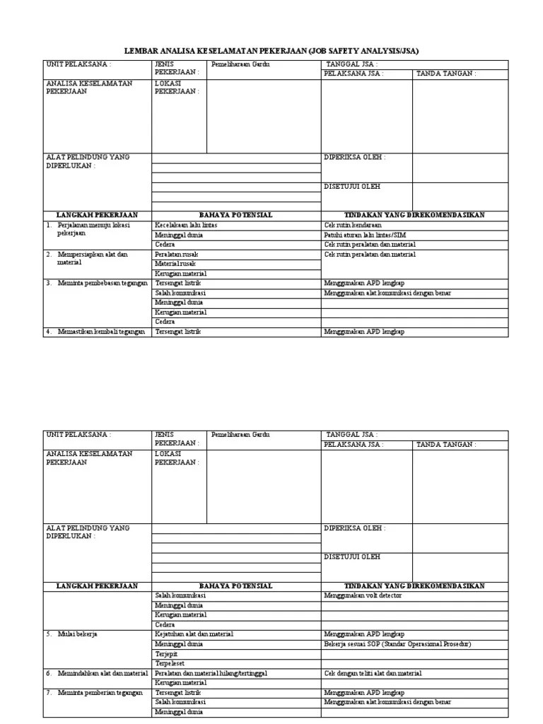 Job Safety Analysis | PDF