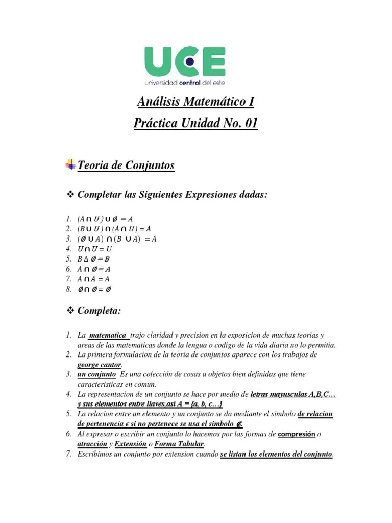 Primera Practica - Teoria De Conjuntos - Septiembre - Diciembre 2022 ...