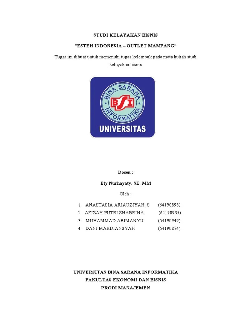Studi Kelayakan Bisnis Kelompok | PDF