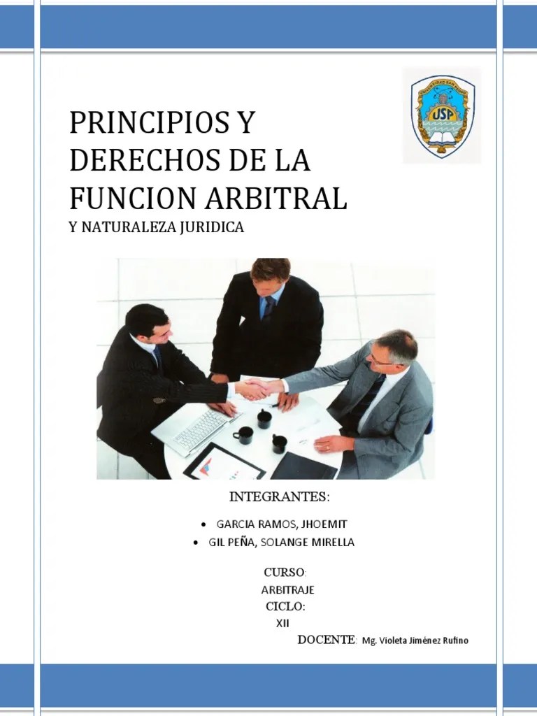 Principios Y Naturaleza Del Arbitraje | PDF | Jurisdicción | Arbitraje