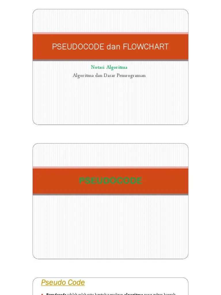 Materi 3-Notasi Algoritma Pseudocode Dan Flowchart | PDF