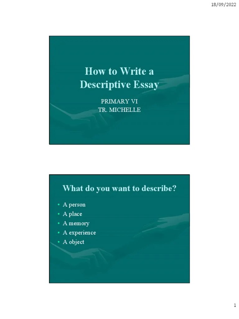Descriptive Writing Guide | PDF | Essays | Senses