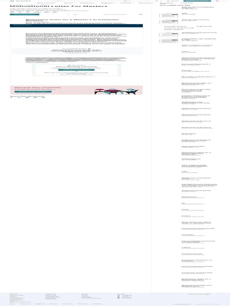 Motivational Letter For Masters - PDF - Computer Science - Engineering ...