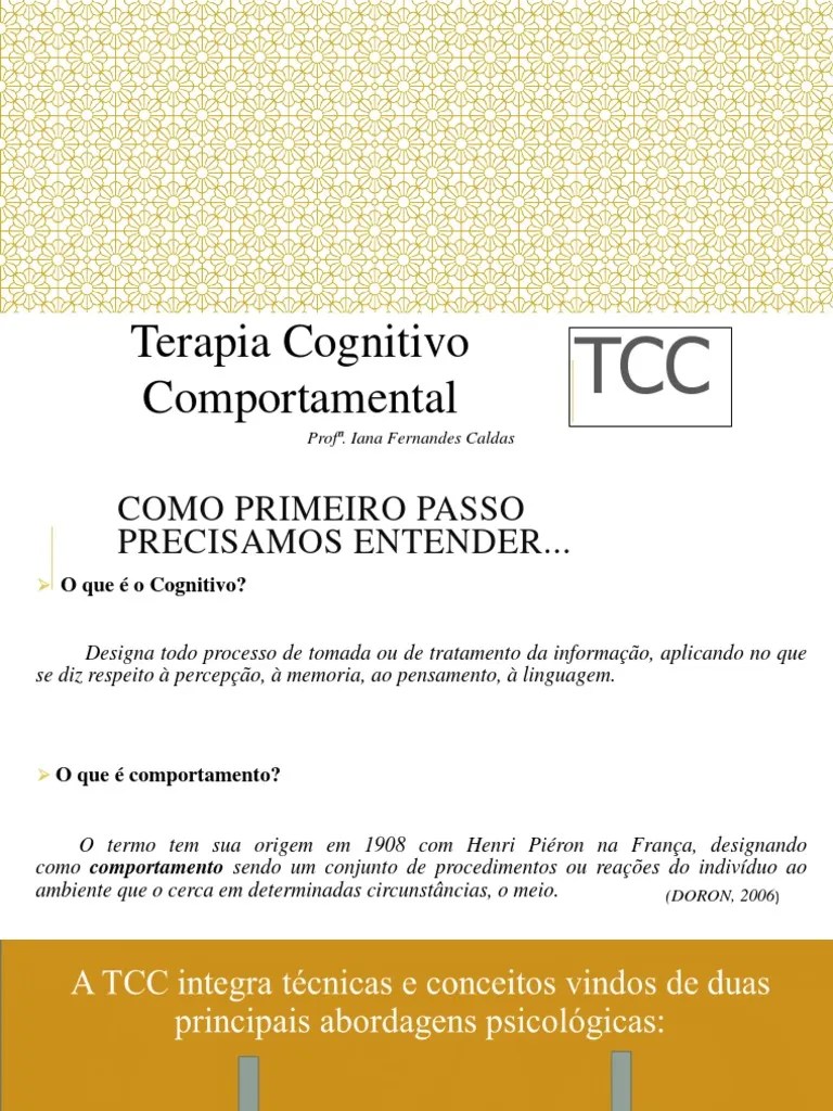 Introdução A Terapia Cognitivo Comportamental | PDF | Terapia Cognitiva Comportamental ...