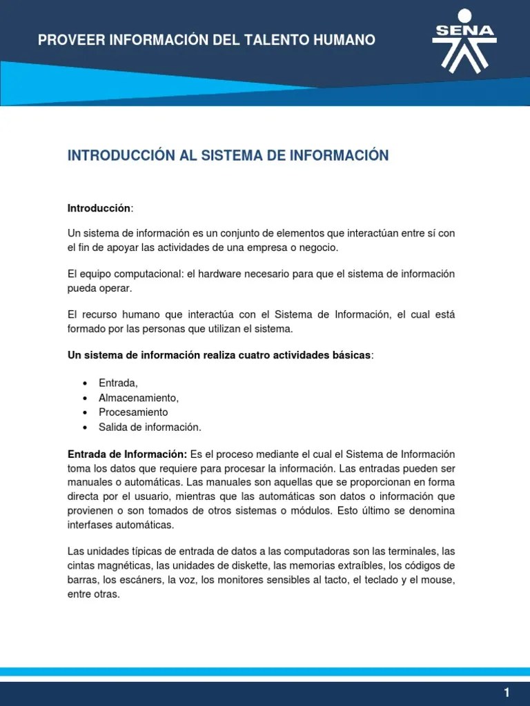 Sistemas De Información. | PDF