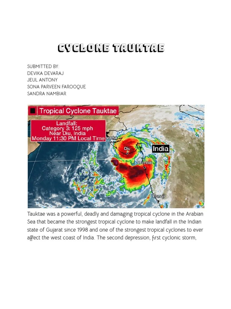 Cyclone Tauktae | Download Free PDF | Emergency Management | Tropical Cyclones