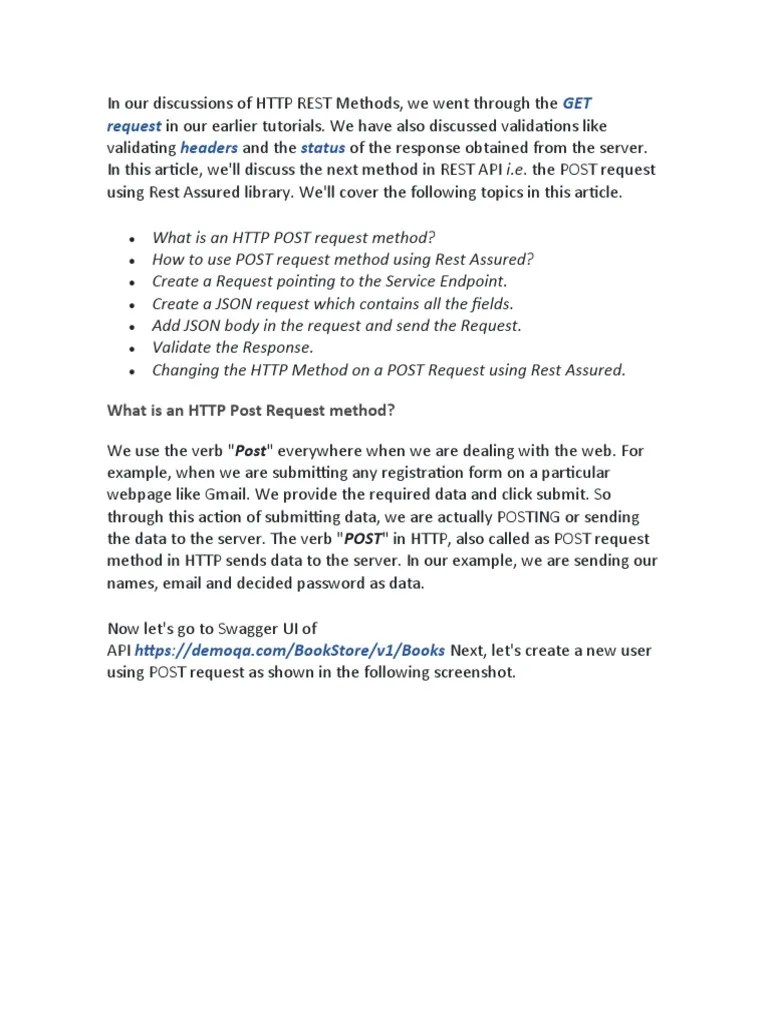 Restassured Selenium | PDF | Hypertext Transfer Protocol ...