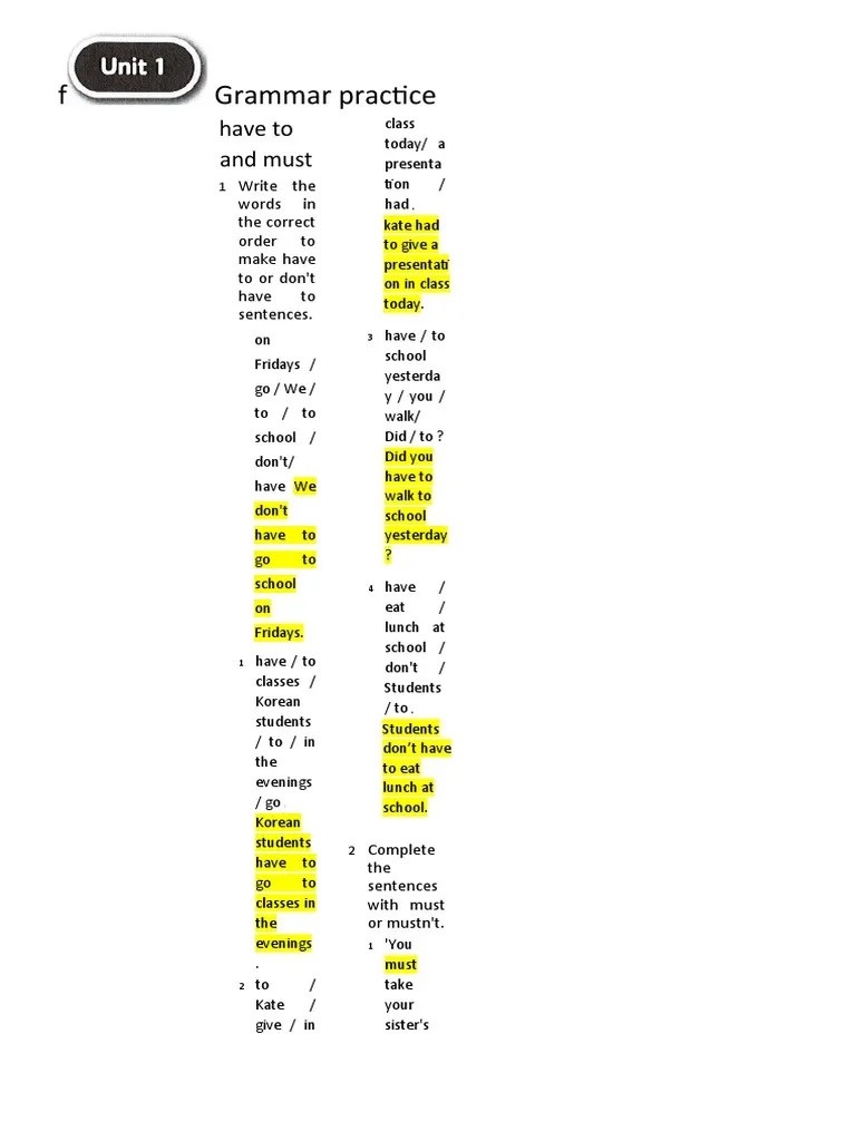 Unit 1 Exercises | PDF | Language Arts & Discipline