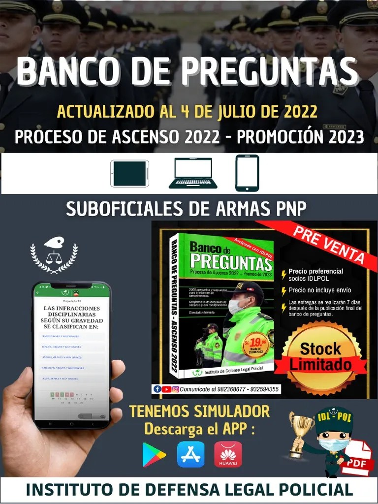 Banco De Preguntas SUBOFICIALES De Armas PNP - 04JUL2022-1 | PDF ...