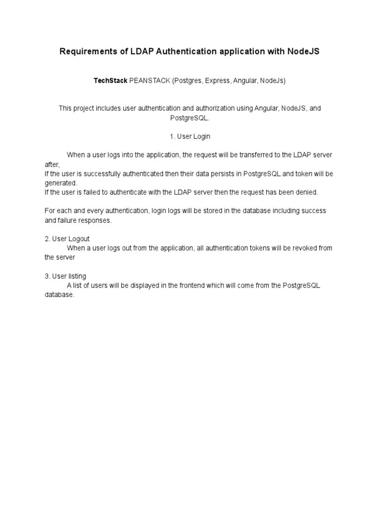 LDAP Authentication With Postgres | PDF