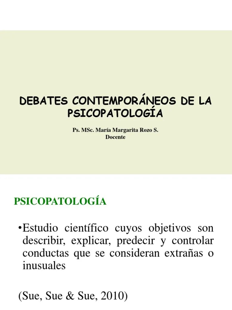 Psicopatologia Y Clasificaciones | PDF | Psicopatología | Sicología