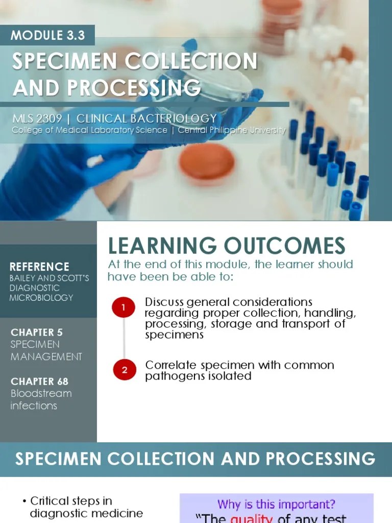 3.3 Specimen Collection And Processing | PDF