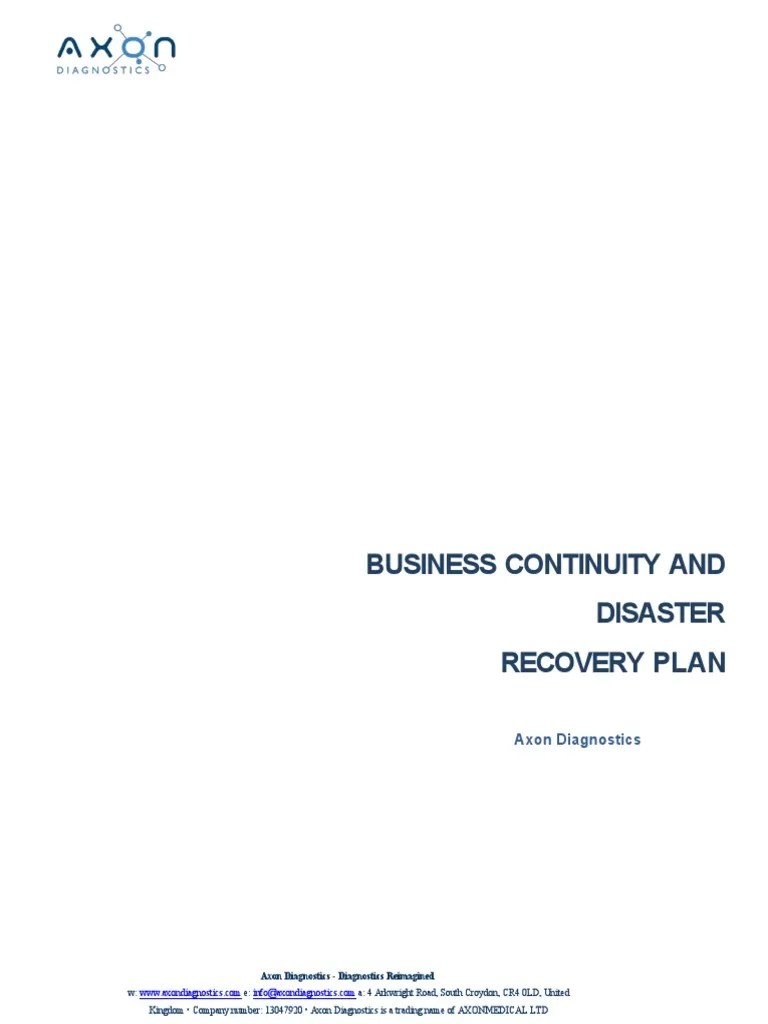 Business Continuity And Disaster Recovery Plan V1.0 | Download Free PDF | Laptop | Personal ...