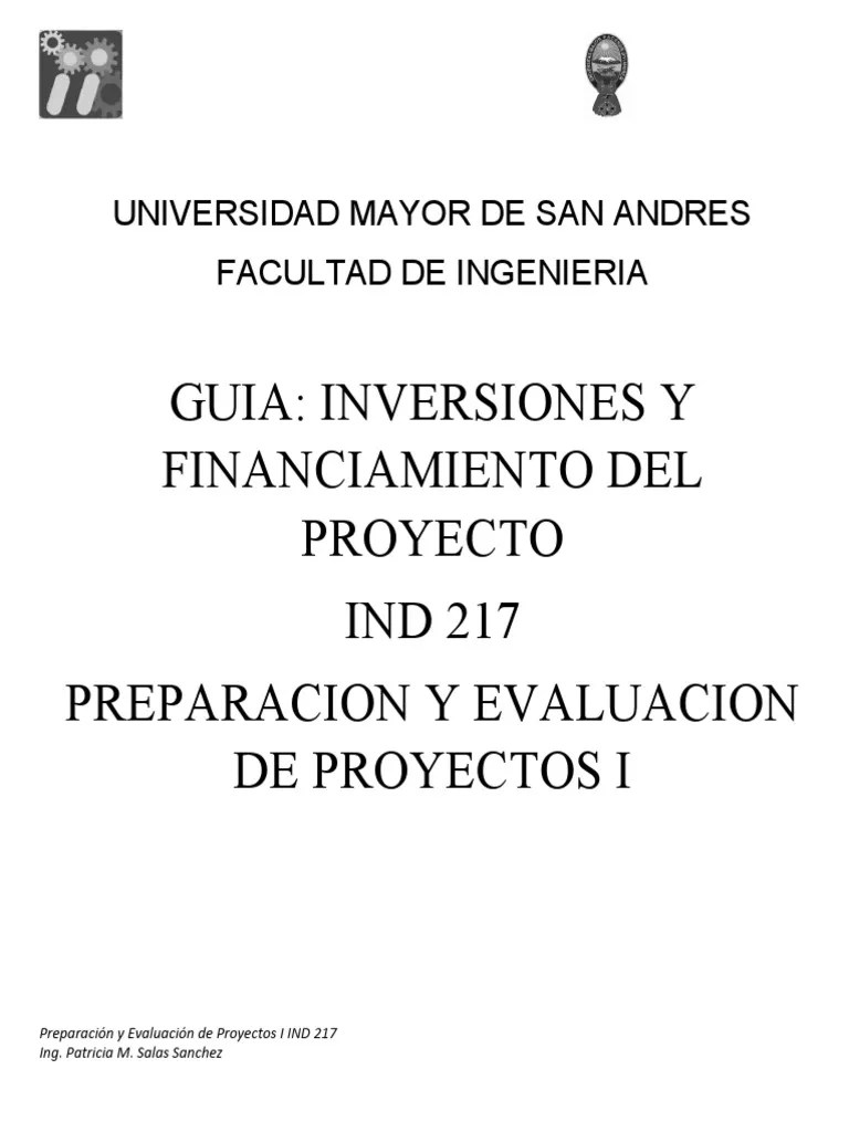 Inversiones Y Financiamiento Del Proyecto | PDF | Amortización (Negocio) | Capital De Trabajo