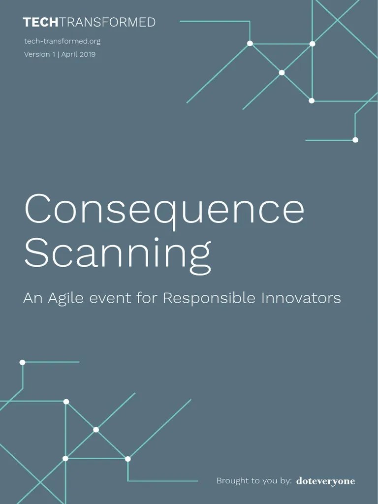 Consequence Scanning Agile Event Manual TechTransformed Doteveryone 2 ...