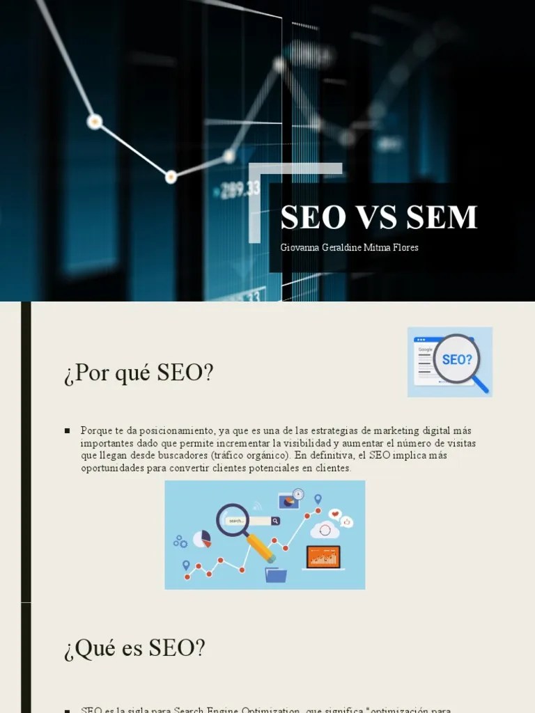 SEO Vs SEM | PDF | Posicionamiento En Buscadores | Marketing De Motores De Búsqueda