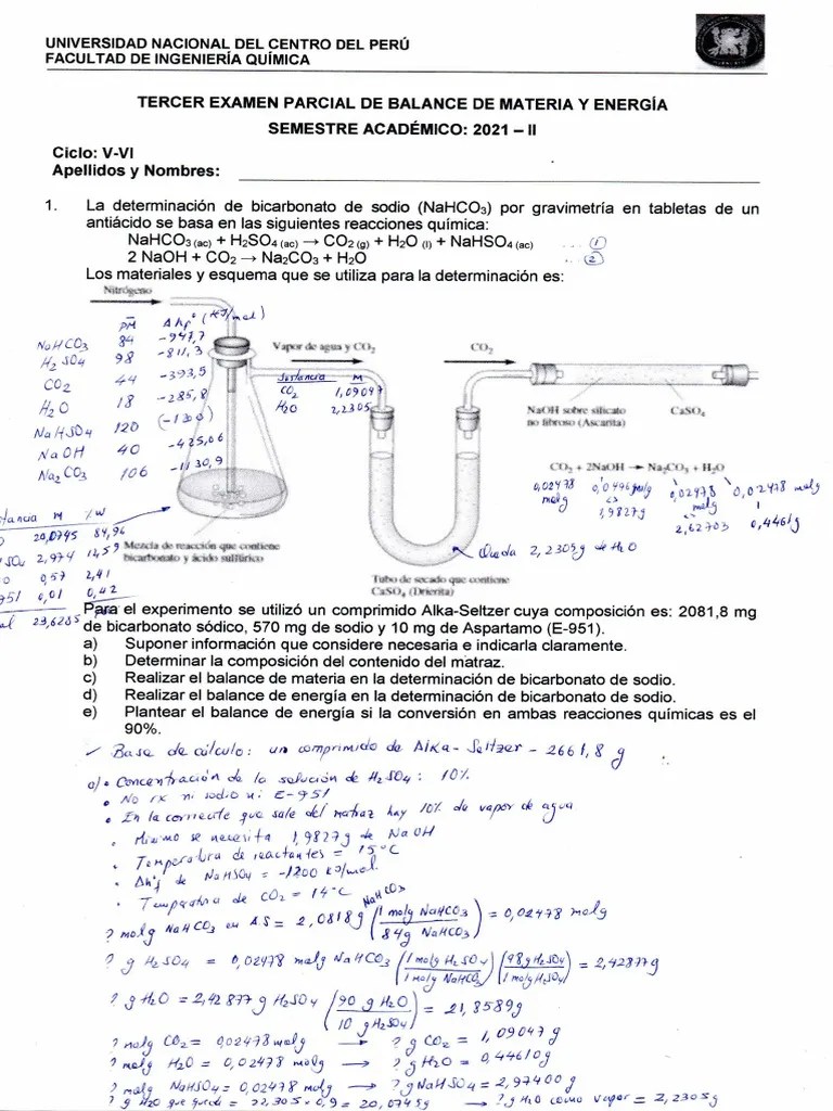 Solucionario Del Tercer Examen Parcial 2021-II | PDF