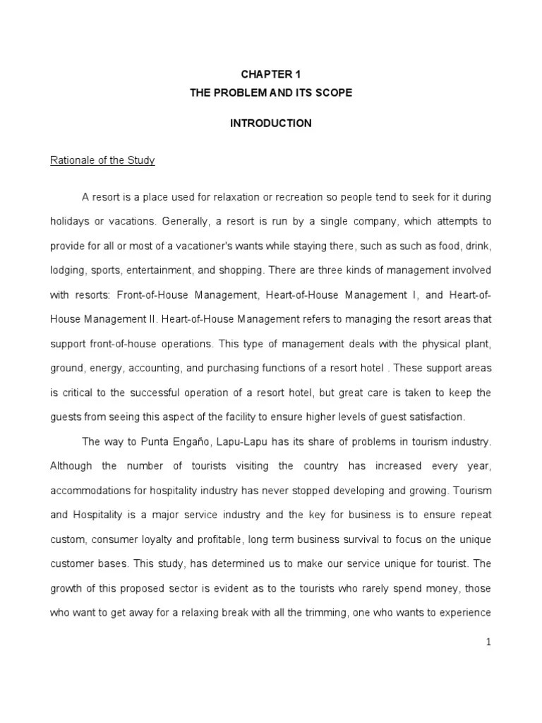 Thesis FULL | PDF | Resort | Tourism