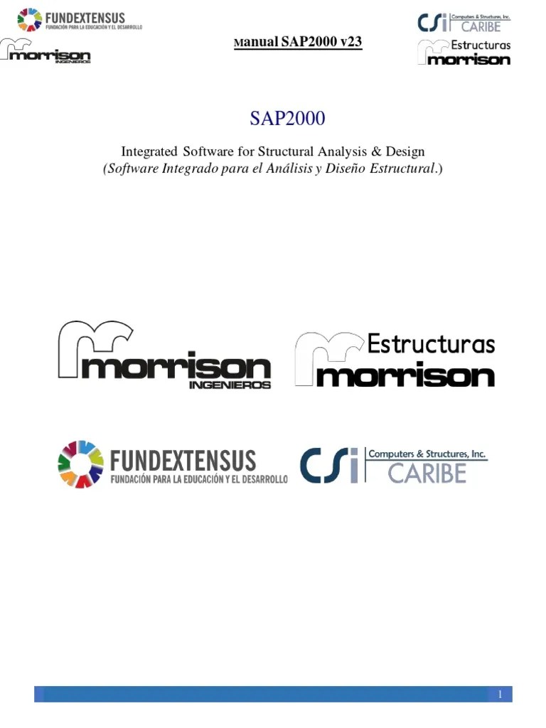 Manual De Sap2000 V23 | PDF | Ingeniería | Diseño