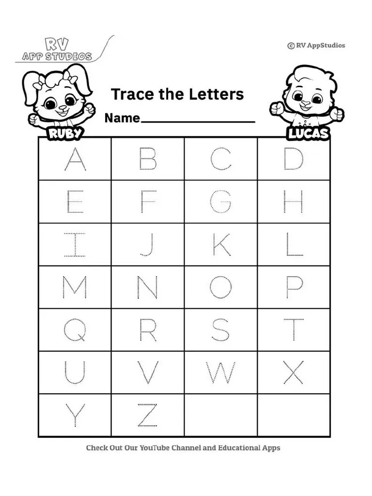 118 Free Printable Worksheets For Kids Capital Alphabet Tracing | PDF