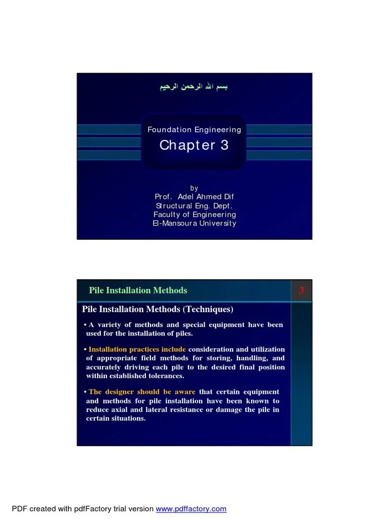 Chapter 3A | PDF | Deep Foundation | Civil Engineering