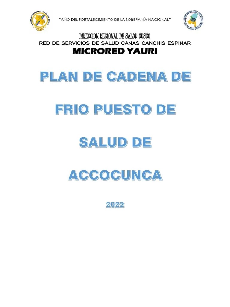 Plan De Cadena De Frio Para Garantizar La Calidad Y Eficacia De Las ...