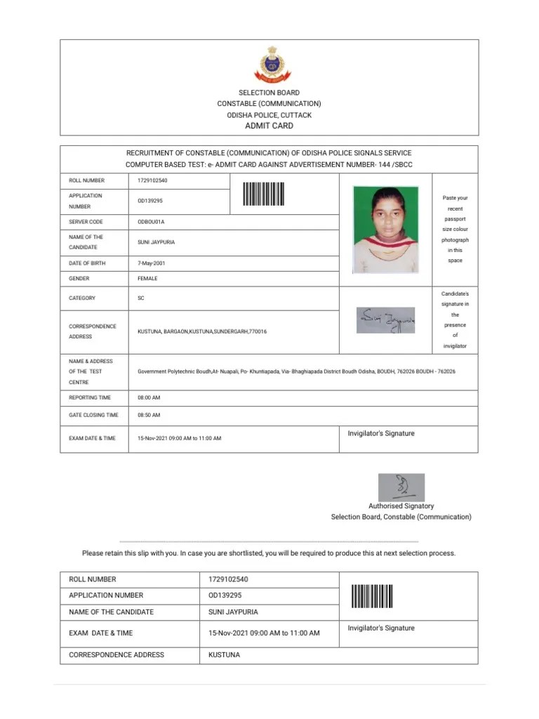 Odisha Sub-Ordinate Staff Selection Commission - OSSSC, ForEST GUARD | PDF