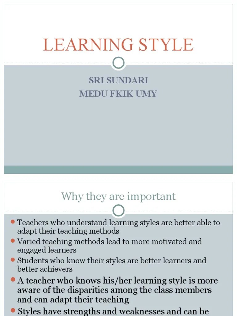 Learning Style | PDF | Learning Styles | Learning