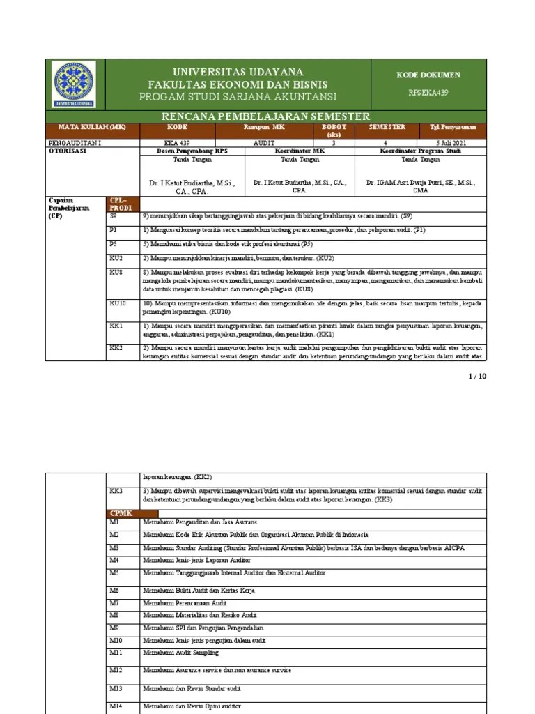 Pengauditan I: Teori Dan Praktik Audit Laporan Keuangan | PDF