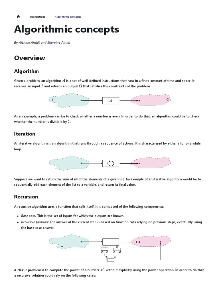 Cheatsheet On Algorithmic Concepts! ? | Download Free PDF | Time ...