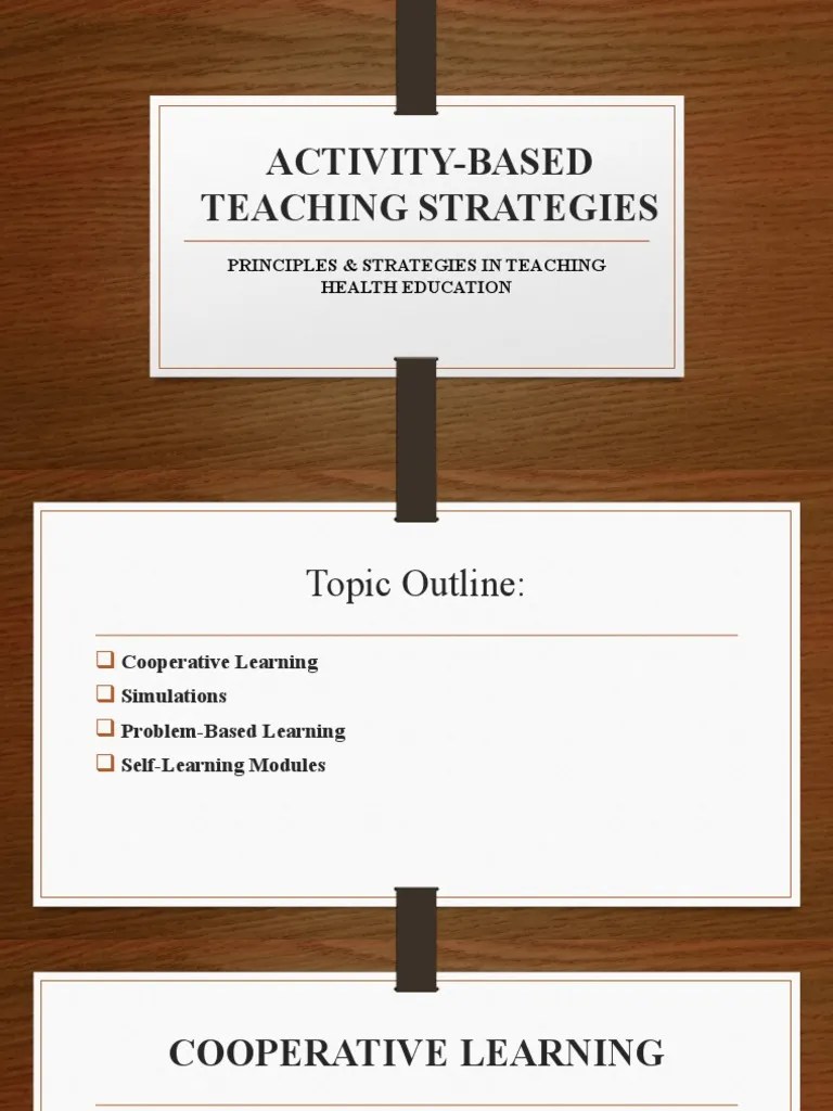 Activity Based Teaching Strategies | PDF | Learning | Teaching Method