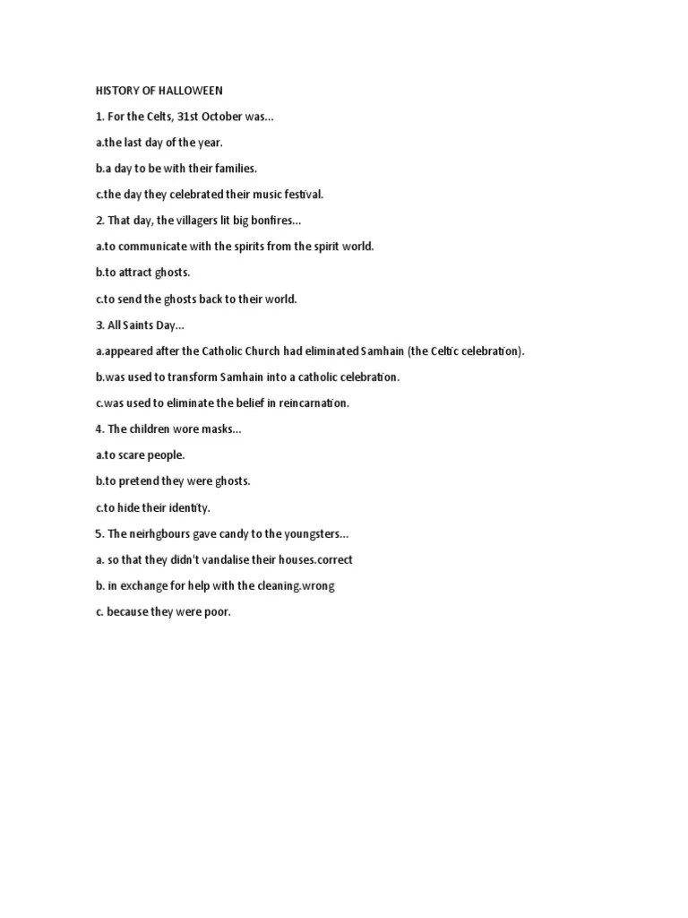 History Of Halloween | PDF