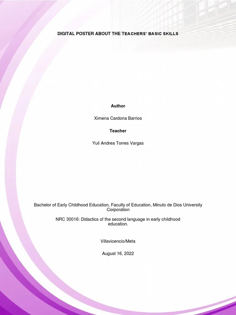 Digital Poster About The Teachers' Basic Skills | PDF | Método De Enseñanza | Maestros