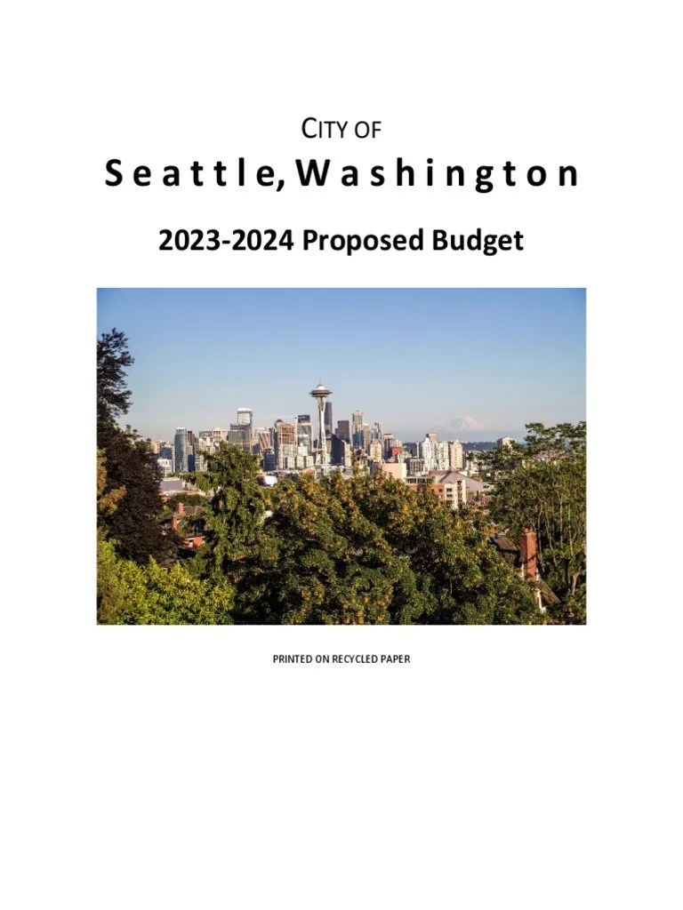 2023-2024 Proposed Budget Book | PDF | Cost Of Living | Fund Accounting