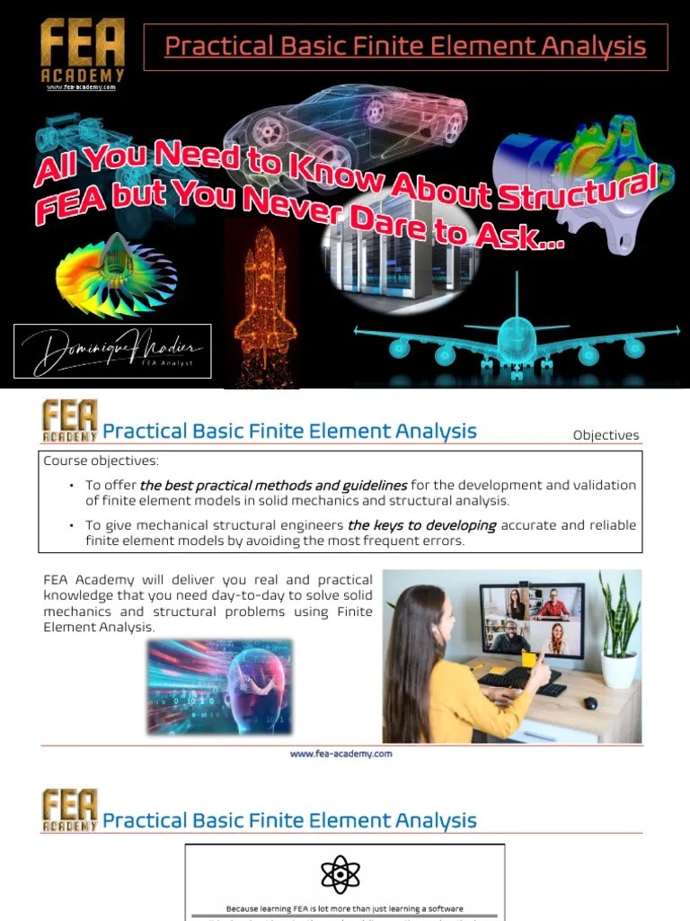 FEA-Academy Courses - Practical Basic FEA - 6-Lectures | Download Free ...