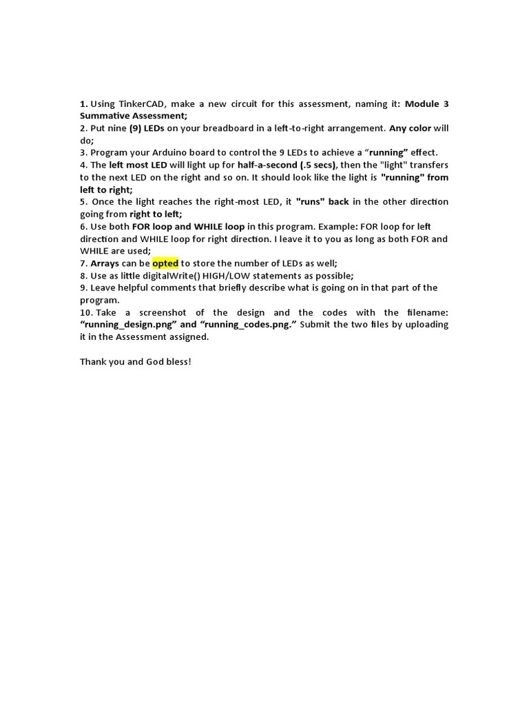 Summative Assessment Module 3 | PDF