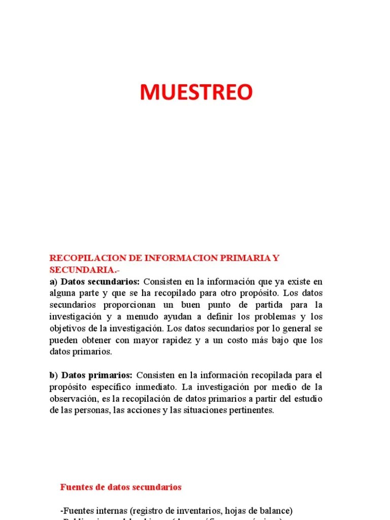 MUESTREO | PDF | Muestreo (Estadísticas) | Probabilidad