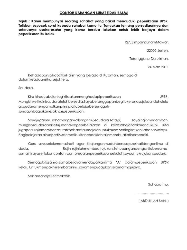 Bijak karangan cikgu rohayati share the knownledge via popcorntimeforandroid.com. Contoh Karangan Surat Tidak Rasmi