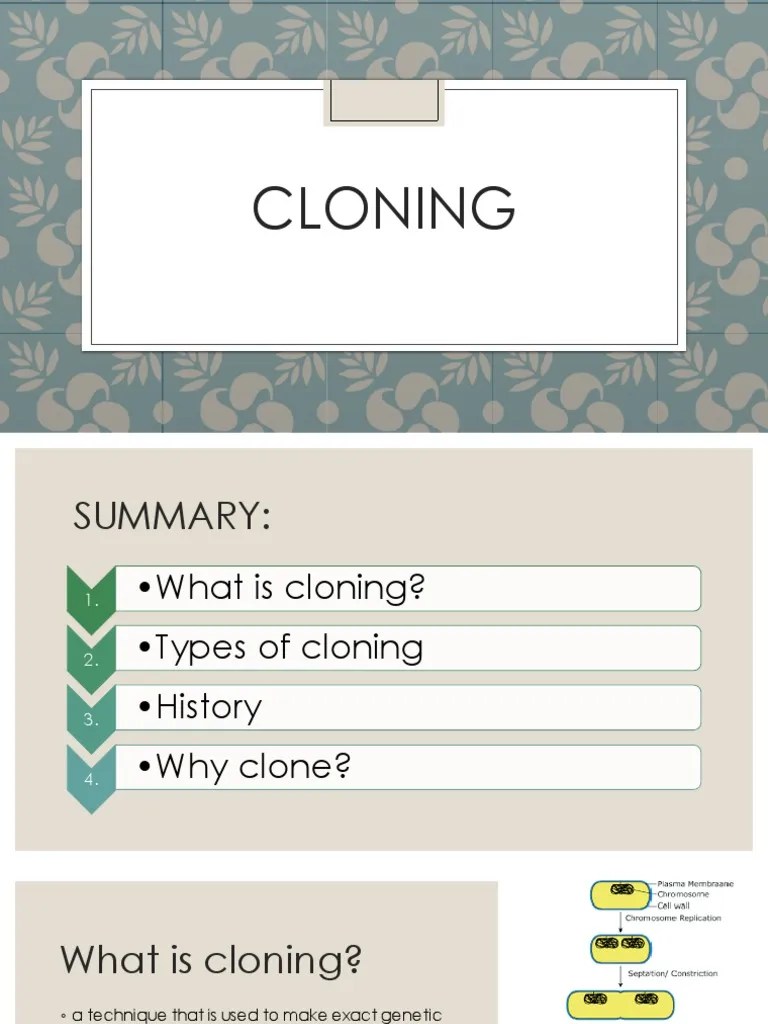 Cloning | PDF | Cloning | Biology