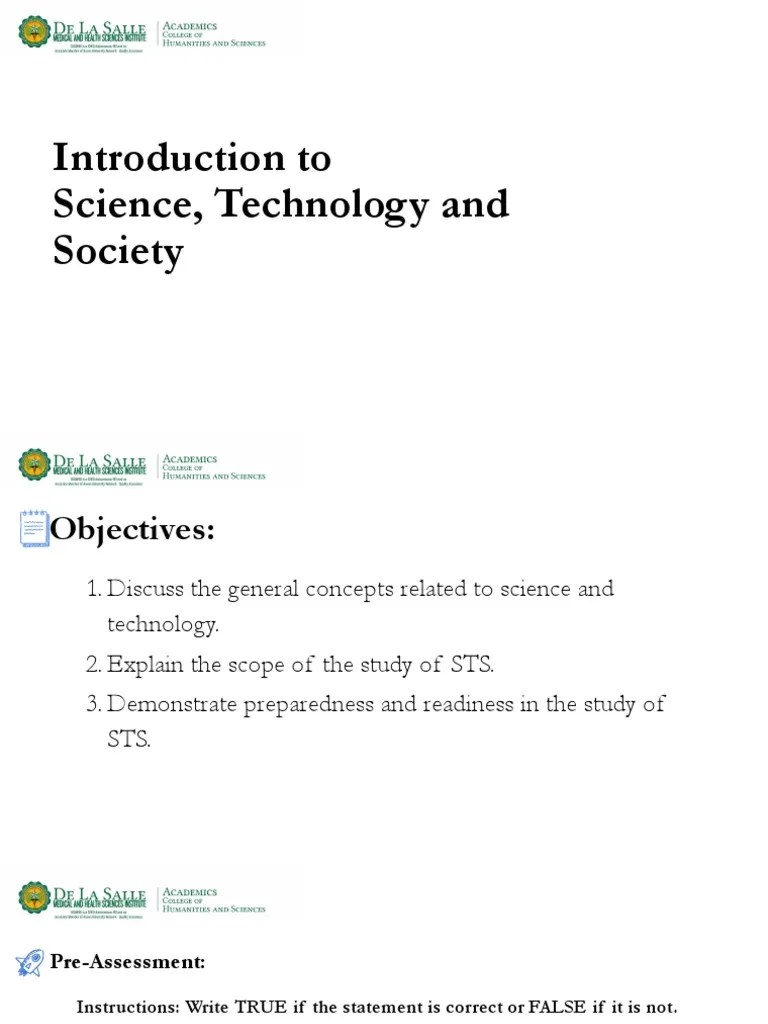 Introduction To Science, Technology, And Society - PPT | PDF | Science ...