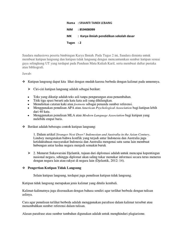 Tugas 2 Karya Ilmiah, PDF | PDF