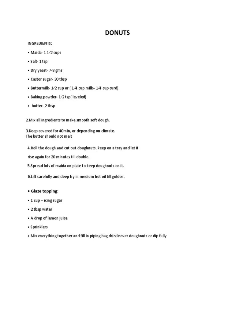 Donuts PDF | PDF | Doughnut | Chocolate