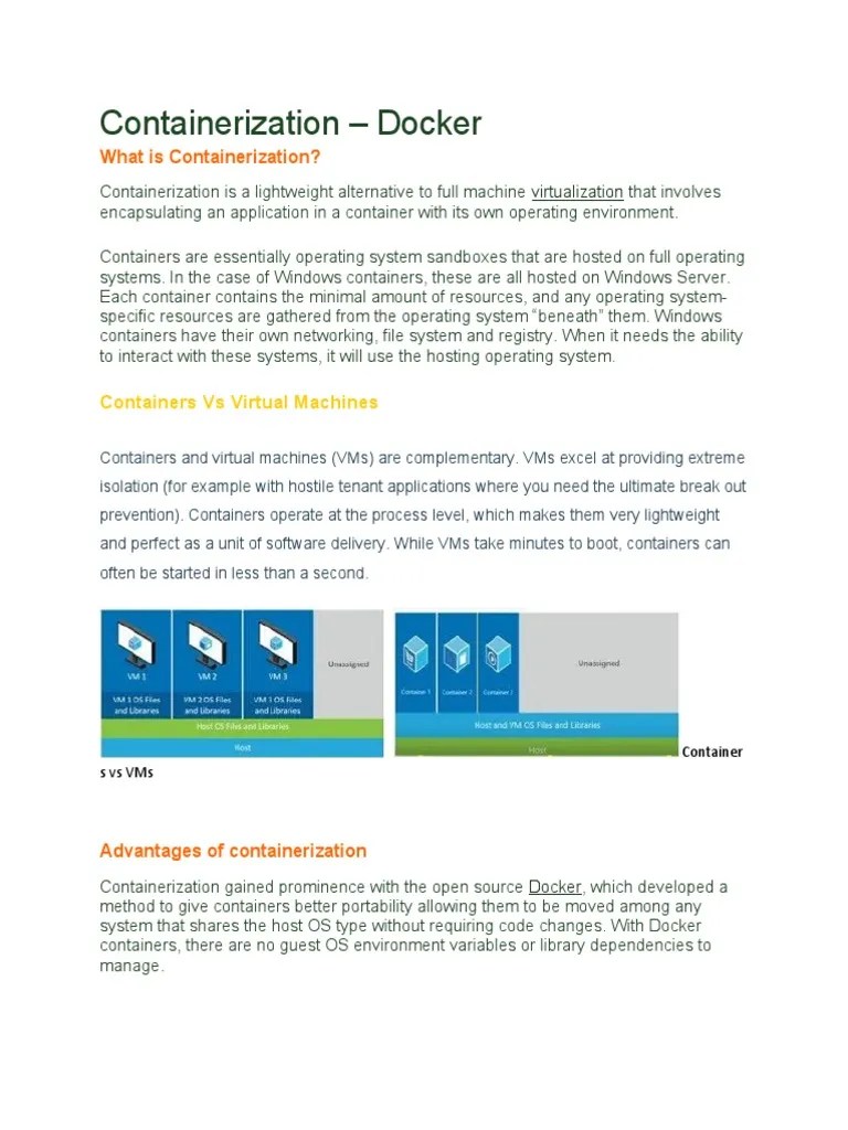 Containerization - Docker | PDF | Operating System | Virtual Machine