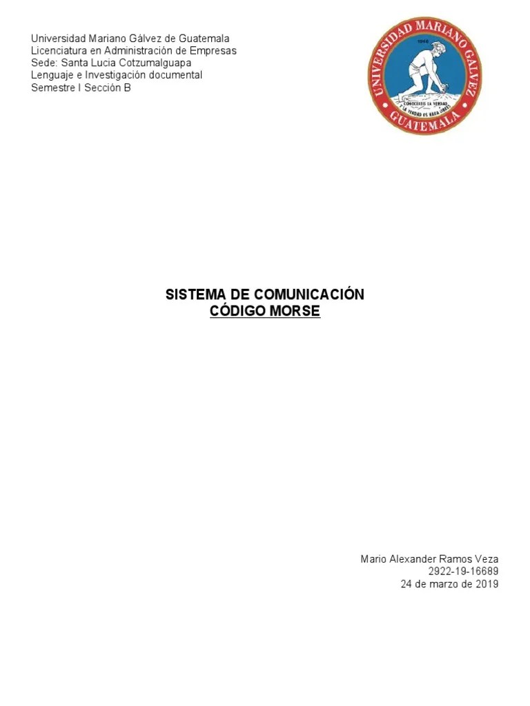 Código Morse | PDF | Telegrafía | Comunicación