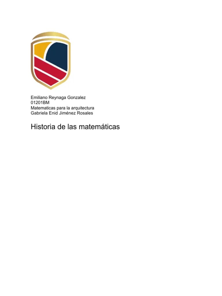 Historia De Las Matemáticas | PDF | Álgebra | Matemáticas